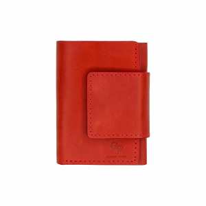 Портмоне, матова шкіра, червоний