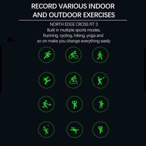 Умные часы North Edge CrossFit GPS Black с компасом