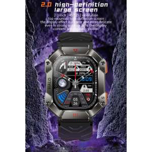 Тактичний смарт годинник Smart Racer K+ Black с компасом