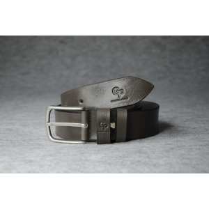 Кожаный ремень, серый