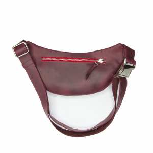 Поясная сумка Grande Pelle, бордо матовая