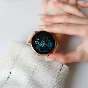 Жіночий розумний годинник Smart Melisia Gold + каучуковий ремінець