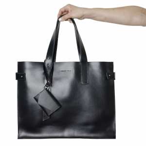 Женская кожаная сумка Grande Pelle шопер с застежкой-блискавкаю (77121001)