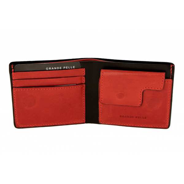 Портмоне на магнітній застібці, чорний з червоним