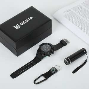 Чоловічі годинники Besta Box Peremoga Light подарунковий набір, з компасом