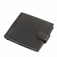 Черное портмоне на кнопке с монетницей Tiding Bag M39-8069BRA
