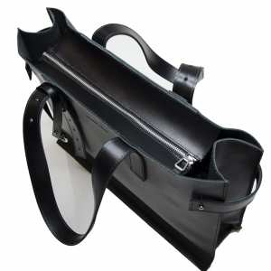 Женская кожаная сумка Grande Pelle шопер с застежкой-блискавкаю (77121001)