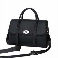 Классическая женская кожаная черная сумка Olivia Leather B24-W-8329A