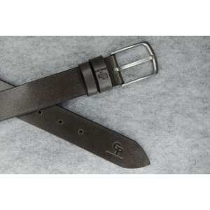 Кожаный ремень, серый