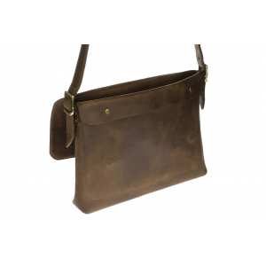 Сумка  Мессенджер мини, шоколад, 23х31 см.
