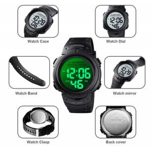 Годинник Skmei Neon 10 Bar Black Годинник Skmei Neon 10 Bar Black